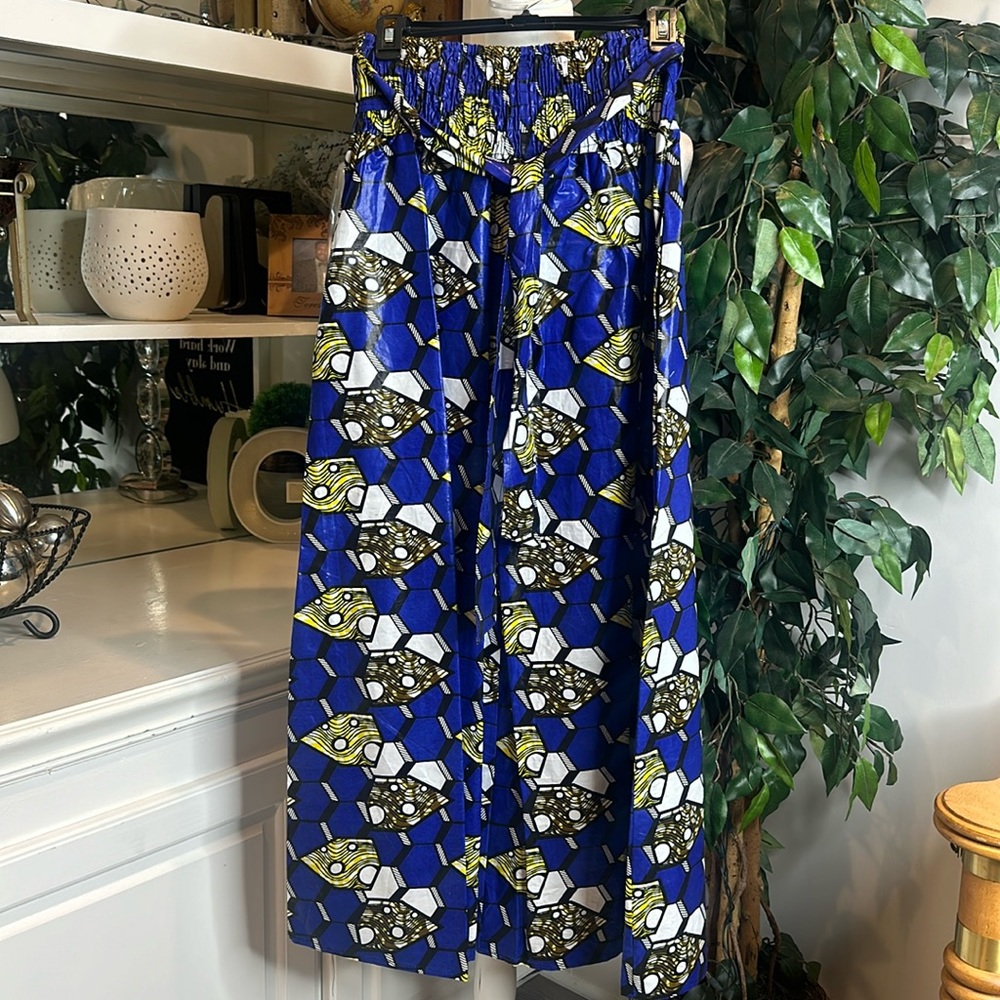 🆕NWT Uniti Casuals Ankara Geometric Maxi Skirt, OS
